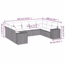 VidaXL 3255346 ensemble de meubles de jardin