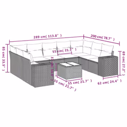 VidaXL 3255347 ensemble de meubles de jardin