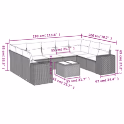 VidaXL 3255350 ensemble de meubles de jardin
