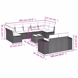 VidaXL 3255360 ensemble de meubles de jardin
