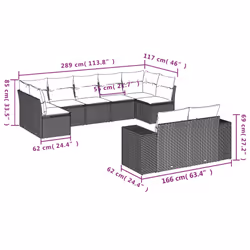 VidaXL 3255366 ensemble de meubles de jardin