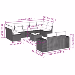 VidaXL 3255370 ensemble de meubles de jardin