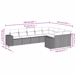 VidaXL 3255379 ensemble de meubles de jardin