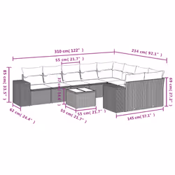VidaXL 3255383 ensemble de meubles de jardin