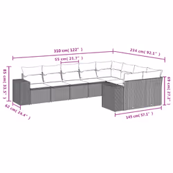 VidaXL 3255387 ensemble de meubles de jardin