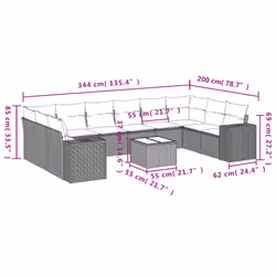VidaXL 3255406 ensemble de meubles de jardin