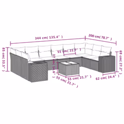 VidaXL 3255409 ensemble de meubles de jardin