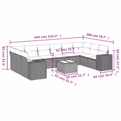 VidaXL 3255413 ensemble de meubles de jardin