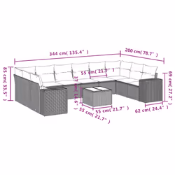 VidaXL 3255416 ensemble de meubles de jardin