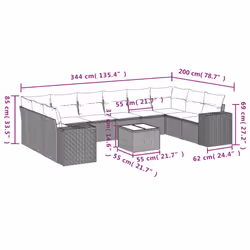 VidaXL 3255419 ensemble de meubles de jardin