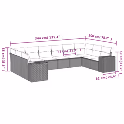 VidaXL 3255420 ensemble de meubles de jardin