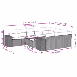 VidaXL 3255439 ensemble de meubles de jardin