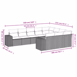 VidaXL 3255440 ensemble de meubles de jardin