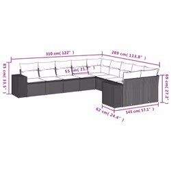 VidaXL 3255445 ensemble de meubles de jardin