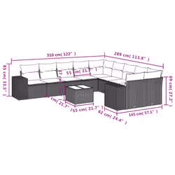 VidaXL 3255452 ensemble de meubles de jardin