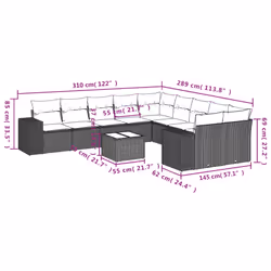 VidaXL 3255453 ensemble de meubles de jardin