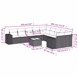 VidaXL 3255459 ensemble de meubles de jardin