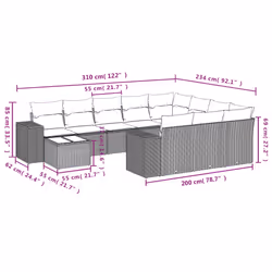 VidaXL 3255463 ensemble de meubles de jardin
