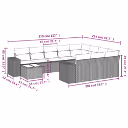 VidaXL 3255466 ensemble de meubles de jardin