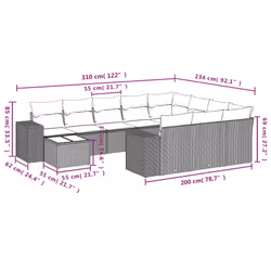 VidaXL 3255469 ensemble de meubles de jardin