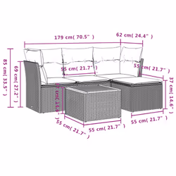 VidaXL 3255941 ensemble de meubles de jardin - Vue supplémentaire 7