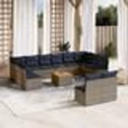 vidaXL Salon de jardin avec coussins 13 pcs gris résine tressée