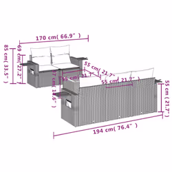 VidaXL 3256776 ensemble de meubles de jardin