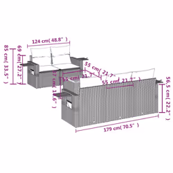 VidaXL 3256779 ensemble de meubles de jardin