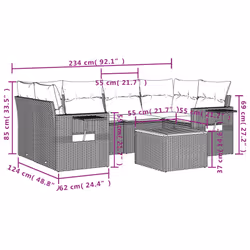 VidaXL 3256795 ensemble de meubles de jardin