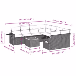 VidaXL 3256818 ensemble de meubles de jardin
