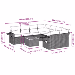 VidaXL 3256821 ensemble de meubles de jardin