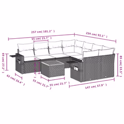 VidaXL 3256822 ensemble de meubles de jardin