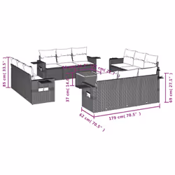 VidaXL 3256828 ensemble de meubles de jardin