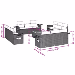 VidaXL 3256829 ensemble de meubles de jardin