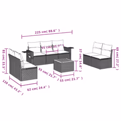 VidaXL 3256847 ensemble de meubles de jardin