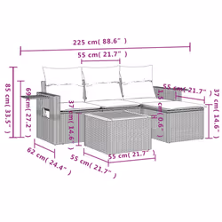 VidaXL 3256861 ensemble de meubles de jardin