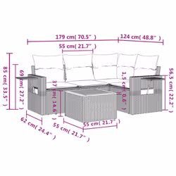 VidaXL 3256878 ensemble de meubles de jardin