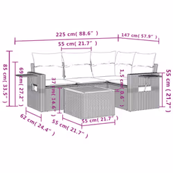 VidaXL 3256879 ensemble de meubles de jardin