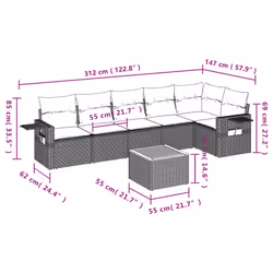 VidaXL 3256903 ensemble de meubles de jardin