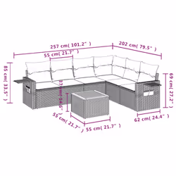 VidaXL 3256917 ensemble de meubles de jardin