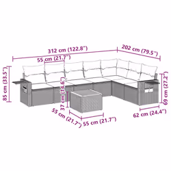 VidaXL 3256924 ensemble de meubles de jardin