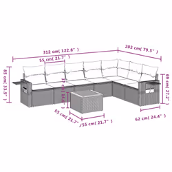 VidaXL 3256927 ensemble de meubles de jardin