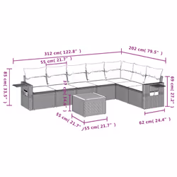 VidaXL 3256928 ensemble de meubles de jardin