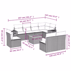 VidaXL 3256933 ensemble de meubles de jardin
