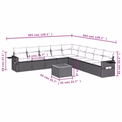 VidaXL 3256940 ensemble de meubles de jardin