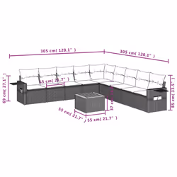 VidaXL 3256941 ensemble de meubles de jardin