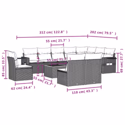 VidaXL 3256945 ensemble de meubles de jardin