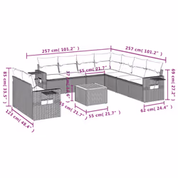 VidaXL 3256961 ensemble de meubles de jardin