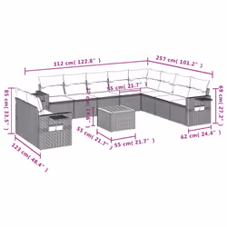 VidaXL 3256965 ensemble de meubles de jardin