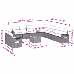 VidaXL 3256972 ensemble de meubles de jardin